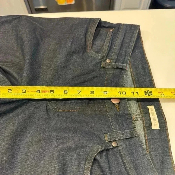 Eileen Fisher women’s jeans straight leg medium rise dark wash size 10 - Picture 8 of 10